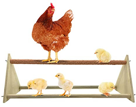 SOONHUA Sitzstange für Huhn, Papageienstange, Ständer aus Holz für Hühner, Hahn, großer Papageienvogel