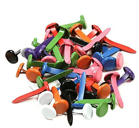 EXCEART 150 Stück Mini Rundkopf-brads in Pastellfarben Kleine Bunte Befestigungen Für Scrapbooking Leichte Metallklammern Zum Basteln Und Wiederverwendbar Für DIY-anwendungen