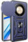 UPLAI Funda para Honor Magic 6 Lite 5G (Magic6 Lite), Ultra Delgado Antigolpes Armadura Carcasa con Deslizar Cámara Cover y Soporte Anillo Magnética, PC+TPU Duradero Estuche Caso.Azul