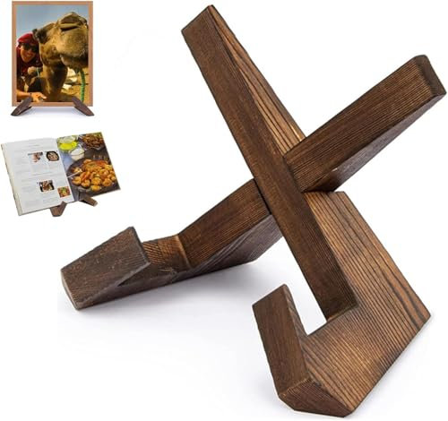 SHSHbuy Porta Piatti da Esposizione,Espositore Porta Piatti di Legno,Supporto per Piatti per Stand Multifunzione per Foto,Piatti,Libri di Cucina,Cornici,Piatti Decorativi,Tablet e Arte