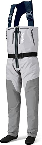 Drryfsh Zip Front Chest Fishing Waders for Men and Women (Large)