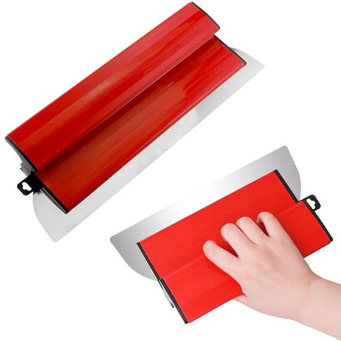 Flächenspachtel 40cm, Spachtel Werkzeug mit Ergonomischem Z Griff und Austauschbarer Edelstahlklinge, Vielseitiges Trockenbauwerkzeug für Tapetenlöser Wandgestaltung
