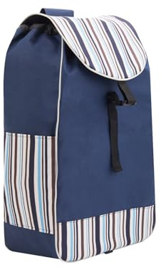Youyijia Shopping Bag for Shopping Trolley Cart Replacement Bag Foldable Handle Bags Oxford Cloth Waterproof Storage Bag with Side Pockets for Utility Shopping Supermarkets and Travel Blue (1)