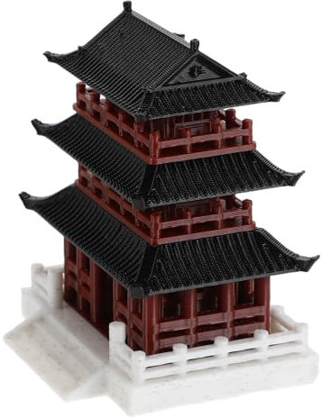 IMIKEYA Statua Pagoda Miniatura in Resistente Al Sbiadimento Per Giardino Zen e Acquario Decorazioni Versatili in Stile Antico Con Dettagli Realistici Per Paesaggi e Piante
