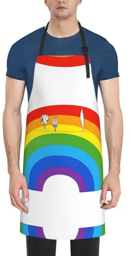 Tablier imperméable imprimé avec poches – Protection réglable en tissu Oxford pour la cuisine et les travaux manuels – Design approuvé par les chefs pour adultes