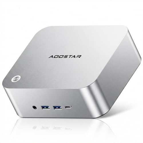 AOOSTAR MACO Mini PC gaming R7 6850H (8C/16T 4.70Ghz),24GB LPDDR5-6400Mhz RAM 1TB PCIE4.0 NVME SSD mini computer,3 *M.2 Slots,Dual USB4+Oculink, Quad Display 8k@60Hz,6 USB ports,Fingerprint unlock