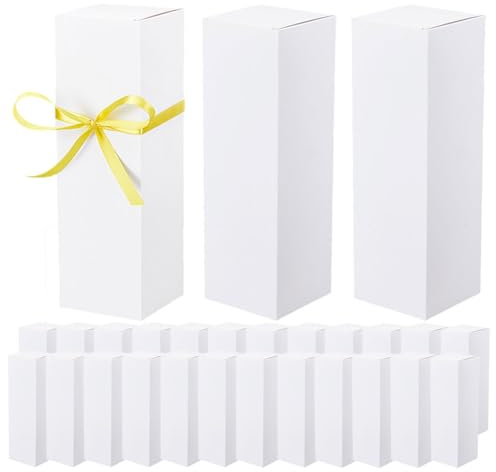 PH PandaHall 30pcs Tumbler Gift Boxes, 3x3x10 inch Kraft Paper Gift Boxes | White, Sublimation Tumblers Packaging Exhibition Box for 12oz 20oz 30oz Heat Press Sublimation Blanks Tumblers Shipping
