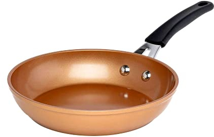 Ecolution Titanium Ceramic Easy Clean Endure Nonstick Silicone Stay Cool Handle, 8-Inch Fry Pan, Copper
