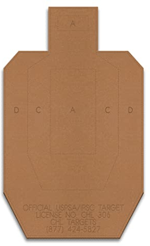 20 Official USPSA Cardboard Shooting Targets, Full Size Cardboard USPSA Targets, Competition Torso Targe, Shooting Range, Rifles, Handguns, & Shotguns (Cardboard, 20)
