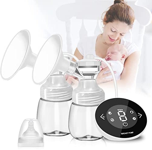 HyAdierTech Tire Lait Electrique, Tire-lait Double Pompage avec 4 Mode et 9 Niveaux Vitesse, Pompe à Lait Rechargeable Silencieuse pour Les Voyages et La Maison, Sans BPA