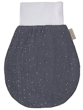 KraftKids Saco de muselina con lunares dorados sobre gris para primavera/verano de muselina de algodón disponible en dos tamaños