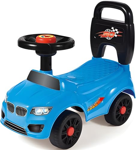 Kadii Rutschauto Kleines Kinderfahrzeug Lauflernhilfe mit Hupe Kippschutz Geschenk ab 10 Monaten (Blau)