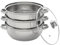 KANBCNG 3 Lagiger Edelstahl Dampfkocher, 28 cm Dampfgarer Topf mit Transparenter Glas-Deckel una Griffe Dampfer Dampftopf für alle Herdarten Schnelles Erhitzen Dampf Topf-Silbernes