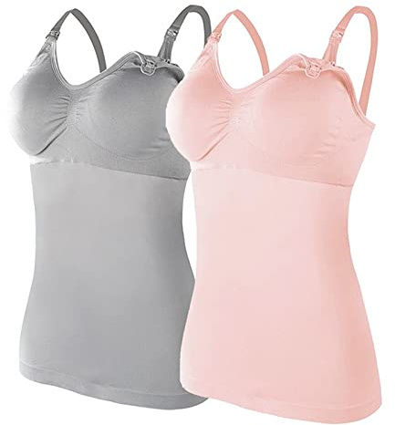 Générique DéBardeurs Maternité Sous-VêTements Maternité Top Allaitement Coton Hauts D'Allaitement VêTements De Maternité Soutien Gorge Grossesse Chemise de Nuit Maternité Femme