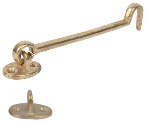 Tissting Cabinehaakgrendel, Robust Mässing Dörrhake med Säkerhetsdesign och Elegant Finish för Fönster och Dörrar (17 x 3,1 cm, 2 st)