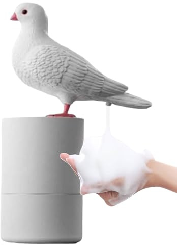 Dispenser di sapone piccioni, dispenser di sapone divertente per cacca di , dispenser automatico di sapone da 300 ml, dispenser di sapone schiumoso, decorazioni per il piano di lavoro del bagno