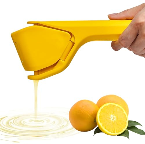 FrostyFlair exprimidor de limones, exprimidor manual de jugo y cítricos, prensa de mano para limones y naranjas, muy resistente, fácil de usar, exprimidor de limón para jugo fresco