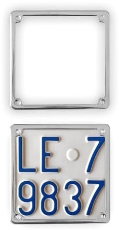 Portatarga Moto Epoca fino al 1985, 165x165 mm, Resistente e Antigraffio, Made in Italy, Acciaio