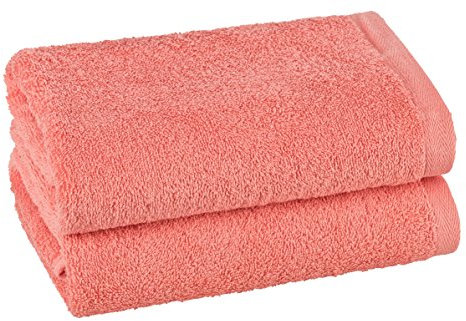 PremiumShop321 2er Set Handtuch 50x100 cm - 500g/m² ohne Bordüre-Terra