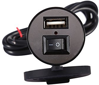 Qiilu Motorcycle USB Power Adapter, USB Motorcycle Mobile Phone Power Supply Waterproof Port Socket 12V.-for usb for motorcycle motorcycle 12v usb socket waterproof motorcycle