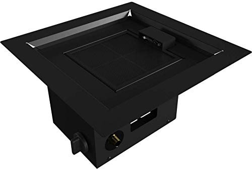 Kratki AQF/02/G30/50MBAR Gasfeuerstelle aus Stahl als Kamineinsatz für Außen, B471 x H 200 x T395 mm, Modullösung zum Einbau in einem beliebigen Gehäuse, Betrieb mit flüssigem LPG-Gas