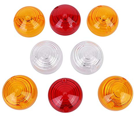 Qiilu 8 PCS Lente Indicatore di Direzione Lente indicatore luminoso Lenti per Indicatore Luminoso di Coda Laterale per Kit Indicatore Luminoso Fanale Posteriore Coda per