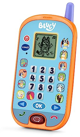 VTech - Bluey Activity Phone, Smartphone Educativo, Impara i numeri, calcolo, logica e memorizzazione, Giocattolo per bambini +3 anni, Versione ESP (80-554622)