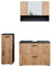 Vicco Badmöbel-Set Goldkraft Eiche/Anthrazit Irma, bestehend aus Bad Spiegelschrank, Waschbeckenunterschrank, Midischrank - Versteckter Stauraum hinter eleganten Türen