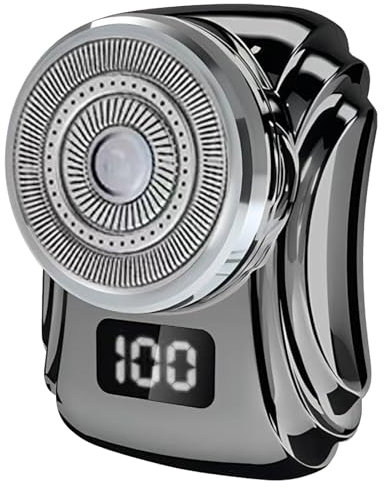 SPORWAY Mini Rasierer Elektrisch Herren: Mini Shave Tragbarer IPX7 Wasserdicht, Leichter Taschenrasierer USB Rechargeable für Auto Reisen Familien (Grau)