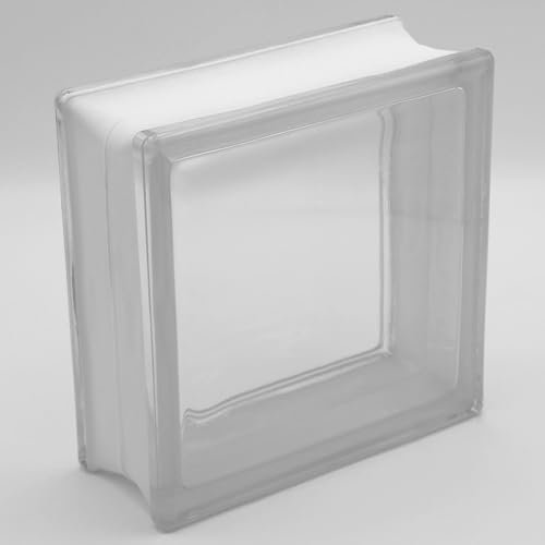 Bloques básicos de cristal transparente, 19 x 19 x 8 cm, 6 unidades