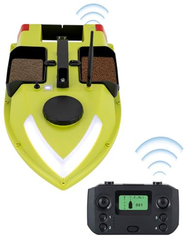 LOYEMAADE Köderboot 600M GPS Futterboot Angelköder Boot LED Nacht Navigationslichter,Köderlieferboot Mit Fernbedienung