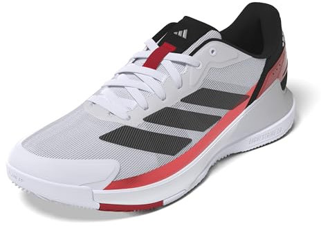 Adidas Herren Crazyquick Lightstrike Padel Shoes, Cloud White/Core Black/Lucid Red, 42 EU