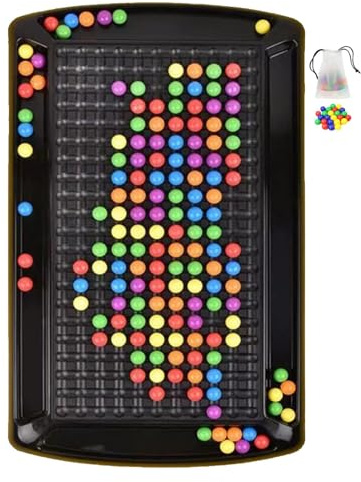 Échiquier intellectuel, Jeu d'élimination de Boules Arc-en-ciels, échiquier intellectuel Billes Couleurs avec 241 Boules, Jeux de réflexion de stratégie interactifs sur Table pour Enfant et Adultes