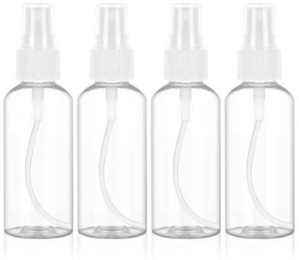 Yeenano Bottiglia Spray Vuota,4 Pezzi Flacone Spray Vuoto 20ml Contenitore Spray Vuoto Spruzzino Nebulizzatore Piccolo Plastica Trasparente Bottiglia Spray per Liquido Viaggio Cosmetico Trasparente