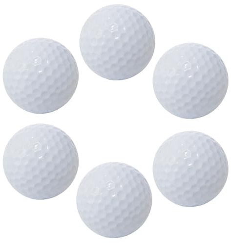Esforzarse 6 stycken Match golfbollar, 42 mm, mjuka golfträningsbollar för inomhus eller utomhus träning, högpresterande golfbollar, övning golfbollar – vit