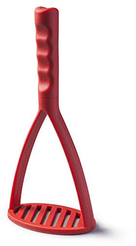 Zeal Potato Mashers, Non-Scratch Silicone Food / Potato Masher, Soft Grip Premium Masher with Solid Core, Red