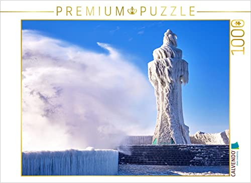 CALVENDO Puzzle Leuchtturm Sassnitz auf der Insel Rügen 1000 Teile Puzzle quer | Lege-Größe cm Foto-Puzzle für glückliche Stunden