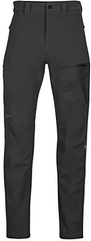Marmot Scree Pant Pantalones montaña Softshell, Pantalones de Senderismo, Repelente al Agua, Transpirable, Hombre, Black, 28