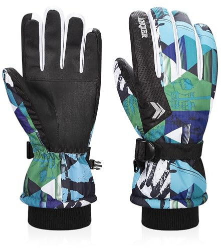 coskefy Handschuhe Kinder Winter Skihandschuhe Junge Mädchen Wasserdicht Fleece Fahrradhandschuhe Kinder Sport Winddicht 3-15 Jahre Laufhandschuhe für Klttern Snowboard Skifahren Radfahren Wandern