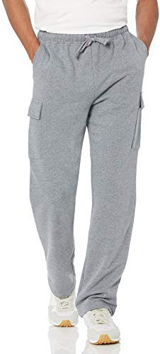 Amazon Essentials Herr Cargo Fleece sweatpants ljusgrå ljung, Medium