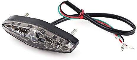 Yctze pour feu arrière derbi senda pour phare stop moto 12V 15 LED Arrêt De Frein De Moto En Cours D'exécution Feu Arrière Feu Arrière ATV Dirt Bike Universel Fumée feu arriere moto carré deporté feu