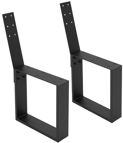 ML-Design 2X Conjunto de Patas de Mesa 40x78,5cm Perfiles con Respaldo de Acero Negro Base de Muebles Soportes Corredores para Mesas de Café Comedor Escritorio Auxiliares Resistentes a la Intemperie