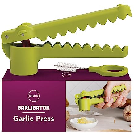 OTOTO Alligator Knoblauchpresse mit ergonomischem Griff - Lustige Geschenke