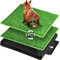 Hompet Hundeklo Hundetoilette Welpentoilette Trainingsunterlage, Indoor Hundetöpfchen, 2 PCS Hunde Training Rasenmatte für Kleine Hunde Grosse Hunde ältere 63 x 51 x 7cm