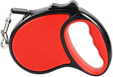 5 M Große Hundeleine, 360° Drehbar, Solide Metallhaken-Hundeleine, Ausziehbare Hunde- Und Katzenleine, Elastische Leine, Hundetraining (Color : Rouge, Size : 3m)