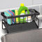 Gelanty Spülbecken Organizer,Küchen Organizer Schwarz,Schwammhalter Spülbecken mit Selbstentleerender Ablaufwanne,Spüllappenhalter Küchenutensilien für Küche,Badezimmer Organizer für Bürsten Schwamm