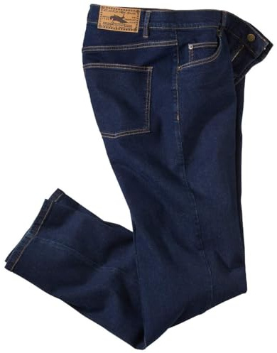 ATLAS FOR MEN - Dunkelblaue Regular-Jeans - 52