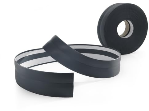 Quest PVC Sockellist, Självhäftande Mjuk Golvlist, Avslutningslist – 32 mm x 23 mm – flexibel böjbar list för inomhusbruk, vägg, golv – tät, dekorativ (Mörkgrå, 25m)