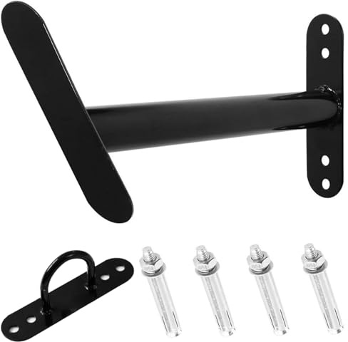 Soporte para cuerda de combate de acero, anclaje de montaje en pared para equipo de fitness, gancho de cuerda negro, soporte de cuerda de entrenamiento, soporte de anillo de gimnasio para bandas de