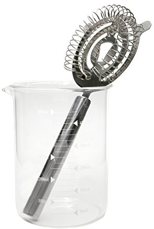 Vin Bouquet FIK 263 - Cocktail mixer, Mezclador Coctel 500 ml, Incluye Colador con Gusanillo para Eliminacion de exceso de Agua